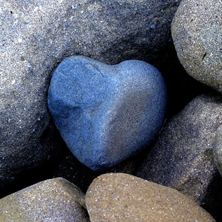 blue stone heart